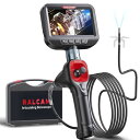 Ralcam先端可動式ファイバースコープ 6.2mm極細いスコープカメラ 4.3インチIPS液晶モニター 検査カメラ IP67防水 配管カメラ 360°四方向回転 工業用内視鏡カメラ 高輝度LEDライト付き 自動車 精密