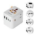 65W急速充電 変換プラグ 全世界対応 TESSAN 海外 変換プラグ 2AC差込口 5USB(3USB-C) 電源アダプター C BF O Aタイプ 海外コン...