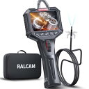 Ralcam 先端可動式ファイバースコープ 3.5インチIPSスクリーン内視鏡カメラ6.2mm直径工業内視鏡IP67防水検査カメラ 6つの調整可能なLEDライト自動車 精密機械 配管 排水口 自宅建築 年末掃除の点