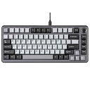 YUNZII RT75 ラピッドトリガー キーボード メカニカル TKL ゲーミング 磁気スイッチ RGB 有線 USB コンパクト 75%配列ノブ付きPBT ...