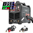 GZ GUOZHI 半自動溶接機 100v アーク溶接 ノンガスワイヤー溶接 1台2役 インバーター直流 溶接機 定格使用率60% 小型 軽量 家庭用 電気溶接機 MIG-135LCD