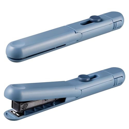 マックス ホッチキス スティック型 モティック くすみカラー ネイビーブルー HD-10SK/NB