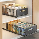 AP LAB シンク下ラック スライド式 キッチン下 収納ラック 引き出しタイプ 大容量 収納棚 調味料 ストック 食材 シンク下収納 黒 Mサイズ (2個セッ...