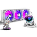 AsiaHorse 雙泵 360 簡易水冷 CPUクーラー 究極の330Wの冷却効率 耐久性と静音のセラミックベアリング 4500 RPM&3000 RPM 0.5MMの銅底は絶対に水漏れしません ARGB同期に対応 LGA 1700 1200 115X 1366 2011 2066 AM