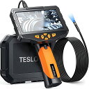 Teslong 内視鏡カメラ ファイバースコープ 工業用内視鏡 デュアルレンズ 5インチ IPS液晶モニター内視鏡 1080P百万画素検査カメラ IP67防水 32G SDカード HDデジタル内視鏡 LEDライト 懐中電灯付き