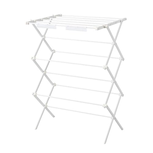 LIV PLUS 室内 物干し 折りたたみ コンパクト スタンド 平干し 幅81×奥行60×高さ103cm ホワイト NY-321