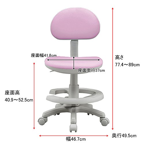【廃盤・後継品あり】関家具(Sekikagu) 学習椅子 子ども用 デスクチェア 高さ調節 合皮張り パープル ステップ5 242514 [3]