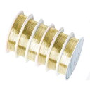 アクセサリーワイヤー アートワイヤー (6巻入) 線径 0.3-1.0mm クラフト銅線 変色防止カッパーワイヤー 豪奢な光沢感 細い銅線 ジュエリー作 DIY手芸素材 手作り 手芸用品 ワイヤー ビーズ製作