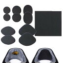 JeeSoarToFar 11PCS 靴の穴用パッチ、自己接着靴のかかと修理、スニーカー、革靴、ハイヒールのための靴の穴修理 (黒)