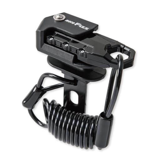 タナックス(Tanax) バイク用 盗難防止 ヘルメット用ワイヤーロック コイル ブラック 3桁ダイヤル式ロッ..