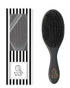HELENA KIRAY ヘアブラシ パドルブラシ ブラシ 【こだわりの猪毛と天然木を使用×くせ毛でもツヤツヤでサラサラへ】 (黒・ラウンド(丸型), Sサイズ...