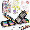 Roleness 色鉛筆 72本 油性 水彩 マカロン メタリック 肌色 チャコール 6種12色 混合 ミックス 色鉛筆セット 子供と大人の塗り絵色鉛筆 柔らかい芯 消しゴム 鉛筆削り 収納ポーチ付き