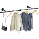CozyTime ハンガーバー 壁付け ハンギングバー 幅80cm ハンガーパイプ ハンガーラック アイアンハンガーバー ウォールハンガー おしゃれ アンティーク調 DIY ハンガー インテリア パイプハンガ