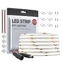 BTF-LIGHTING FCOB COB LEDテープライト 高密度 フレキシブル LEDテープライト 10M/ロール 4800LEDs 昼白色 4000K 幅8mm ストリップライト DC24V 9W/m 調光可能 変形可能 切断可能 寝室 キッチン ホーム 屋内装