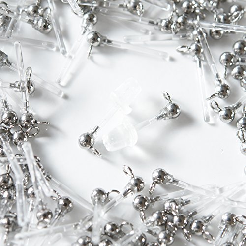樹脂ピアス シルバー カン付き【カンの向き：横】シリコンキャッチセット 20個(10ペア) アクセサリーパーツ 金具 材料 素材