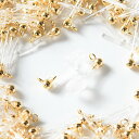 樹脂ピアス ゴールド カン付き【カンの向き:横】シリコンキャッチセット 20個(10ペア) アクセサリーパーツ 金具 材料 素材