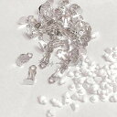 イヤリング クリップ 蝶バネタイプ 台座約10ミリ 20個 痛くなりにくいシリコン付き ハンドメイド ハンドメイドパーツ アクセサリーパーツ 手芸 材料 (シルバー)
