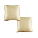 「§zz.luxi」クッションカバー 2個セット 45*45cm シルクみたい おしゃれ ツルツル 冷感 夏 吸湿 通気性 サテン ツヤ 光沢 潰れない 可愛い ソファークッション 枕 北欧 着脱簡単 肌に