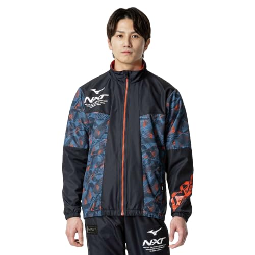 [ミズノ] トレーニングウエア N-XT ブレスサーモ ウォーマー ジャケット 吸湿発熱 撥水 防風 32JEB740 ディープネイビー