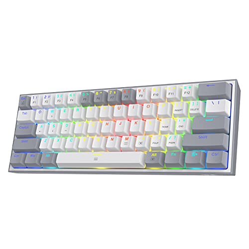 レッドラゴン K617 ゲーミングキーボード 60%有線メカニカルキーボード 61キー リニア赤軸 静音 1680万..
