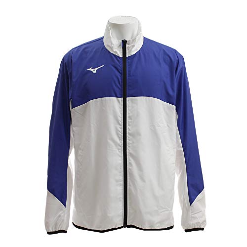 [ミズノ] トレーニングウェア ウィンドブレーカージャケット スタンダード 防風 32ME9120 ホワイト/サーフブルー XS