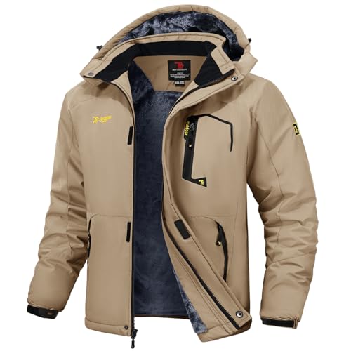 [Gopune] メンズ アウトドア ジャケット 裏ボア ハイキングウェア 多機能登山服 ジョギング アウター ..