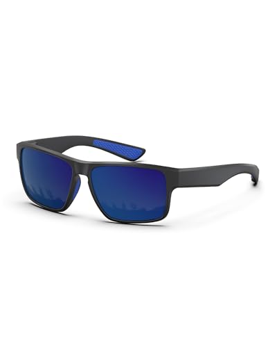 [BEACOOL] サングラス 偏光 メンズ レディース おしゃれ ファッション 超軽量 UVカット TACレンズ ショッピング/旅行/スポーツ/運転用/自転車/バイク/ランニング ブラック/ブルー