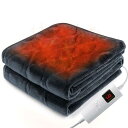 電気毛布 掛け 電気ひざ掛け 1-9時間タイマー 6段階温度調整 152x127cm 電気ブランケット フランネル シングル 厚手 省エネ 丸洗い 過熱保護 P...