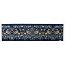 川島織物セルコン Morris Design studio モリスデザインスタジオ インテリアマット いちご泥棒 ブルー 50×180cm FT1702A 日本製