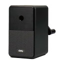 deli E71160 鉛筆削り 手動 ブラック 黒 シンプルデザイン コンパクトでおしゃれ 自動ペン送り機能付 大容量ダストボックスで簡単お手入れ 上部な合金...