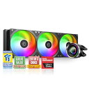 ID-COOLING FX360 INF 360mm 液体CPUクーラー、ARGBインフィニティミラーエフェクト付きAIOクーラー、3x120mmデイジーチェーンファン、低騒音動作(最大27.2dB(A))、Intel LGA1851/1700/1200/115XおよびAMD AM5/AM4