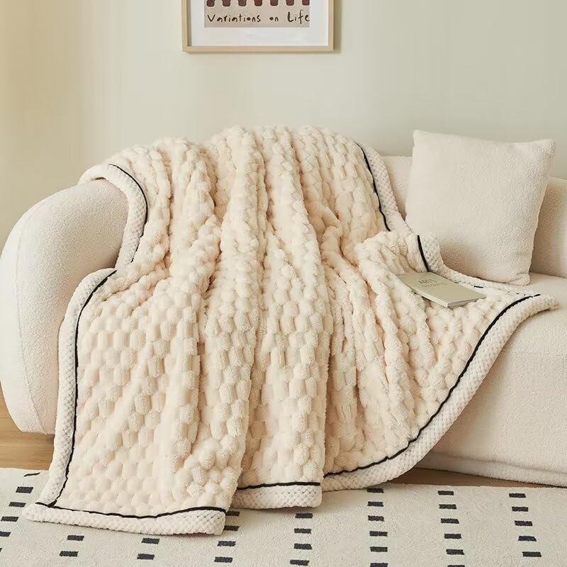 コーラルフリース両面ブランケットBlanket毛布シングル​ 柔らかいふわふわ軽量洗える大判ブランケット，マイクロファイバー厚手 吸湿発熱 静電気防止ひざ掛け ブランケット秋冬用防寒オ