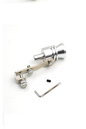 車用マフラーカッター 自動車 マフラージェットサウンド 音変わる ジェットイノウエ マフラー用笛 穴開け不要 マフラー出口に挟み込み (シルバー,M)