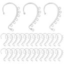 SUNNYCLUE 1箱30個 イヤーフック パーツ 7カン付き イヤー クリップ レディース イヤーカフ イヤーラップ フェイク ピアス 人気 イヤカフ 軟骨 ピアス ノンホールピアス