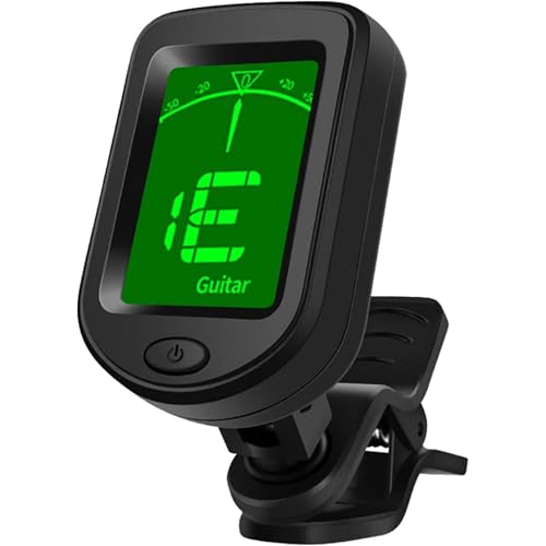 Yueou クリップオンチューナー ギター ベース ウクレレ バイオリン クロマチック デジタルチューナー LCDディスプレイ ミニサイズ アコースティックギター