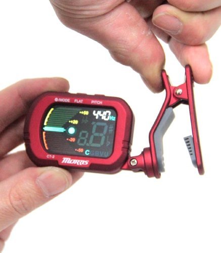 Morris （ モーリス ） CT-2 / クリップチューナー ウクレレ、バイオリン対応モデル 回転式クリップでカラー表示！ 2段階フラット対応