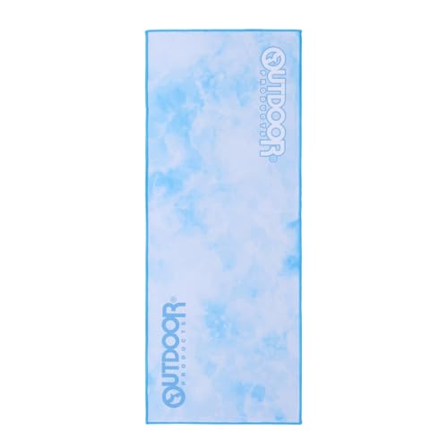 【OUTDOOR】スーパークールタオル 冷感タオル スポーツ 水泳 ジム 部活 熱中対策 31×80cm UVカット UPF 抗菌 防臭 (ライトブルー)