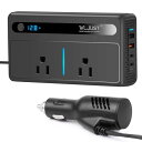 WL JUST カーインバーター 300W DC12V&24V共用 AC100Vに変換 インバーターコンバーター4ポート ACコンセント2口 QC3.0 充電 電圧インジケーター静音超放熱性超耐久性 ドラック用インバーター充電器