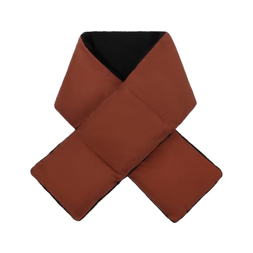 [Croogo] ダウン風 マフラー 秋冬 レディース メンズ 無地 ダウン ダックダウン ポータブル 防水 超軽量 ネックウォーマー 防寒 暖かい スカーフ 通勤通学 バイク ハイキング(G-23WB04-ブリックレ