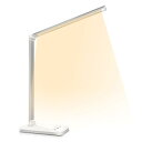 EJTILAI デスクライト アルミニウム LED 電気スタンド 卓上ライト スタンドライト 目に優しい 省エネ 机 テーブルスタンド タッチセンサー調光 USBポート付け 読書 勉強 仕事 USB ブックライト