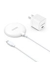 Anker PowerWave Magnetic Pad Lite with USB急速充電器(マグネット式ワイヤレス充電器) iPhone 14シリーズ対応 USB急速充電器付属 ホワイト