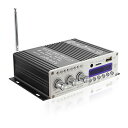 オーディオアンプ コンパクト 高出力 USB/SDカード/Bluetooth対応 Hi-Fi ステレオAMP 小型アンプ 12V 車載アンプ K-AMP01-B