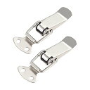 uxcell ドロートグルラッチ パッチン錠 全長72mm 厚さ1mm トグルラッチ パッチン錠ハプス ツールボックススーツケースラッチ 2個入り