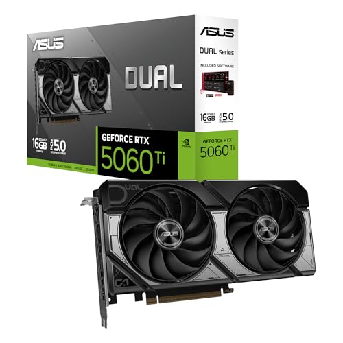 ASUS NVIDIA GeForce RTX 5060 Ti ビデオカード GDDR7 PCI Express 5.0 / DUAL-RTX5060TI-O16G 国内正..