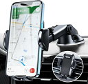 Topmake スマホホルダー 車 車載ホルダー ゲルサクションカップ/クリップ 2in1 携帯ホルダー 車 エアコン吹き出し口 360度回転 伸縮アーム 幅52mm~95mmの携帯電話に適しています 日本語マニュア