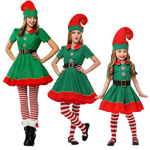 サンタ コスプレ衣装 コスチューム 子供 大人 グリーン キッズ 男の子 女の子 帽子付き 着ぐるみ クリスマス 仮装 忘年会 パーティー ハロウィン クリスマ...