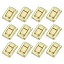 PATIKIL トグルキャッチロック 1.4" x 0.9" 12個入り 宝石ボックス 木製ケース 装飾用 ライト金 金属バックルハスプロックラッチク ラスプ