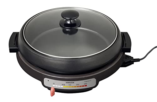 [山善] 電気 グリル鍋 2WAY (深鍋 / 波型プレート) ハイパワー 1300W 鍋直径26cm 2~4人用 直火対応 着..