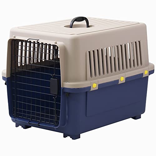 life_mart ペットキャリー 【 ハード 中型犬 67cm 】 ハードケース 犬用コンテナキャリー ペットキャリーケース ハードタイプ 犬猫兼用キャリー 犬 猫 ペット 移動 外出 旅行 小型 中型 多頭 (67cm