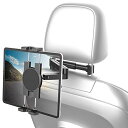woleyi タブレットホルダー 車載ホルダー ヘッドレストipadホルダー 後部座席用 携帯ホルダー 伸縮アームスタンド 車のヘッドレスト取り付け 360度回...
